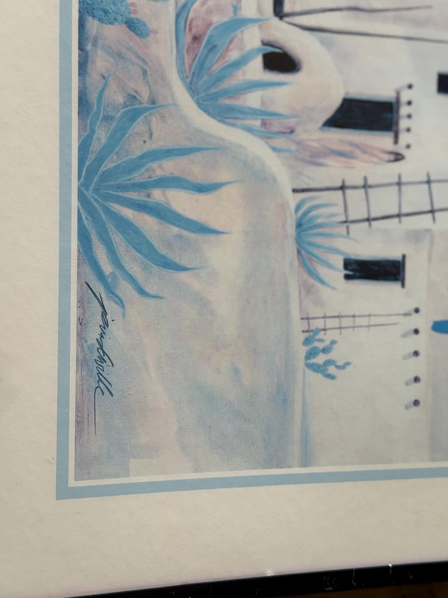 A Vintage Print Western Indian Pueblo Trading Post Jim Prindiville Art Poster