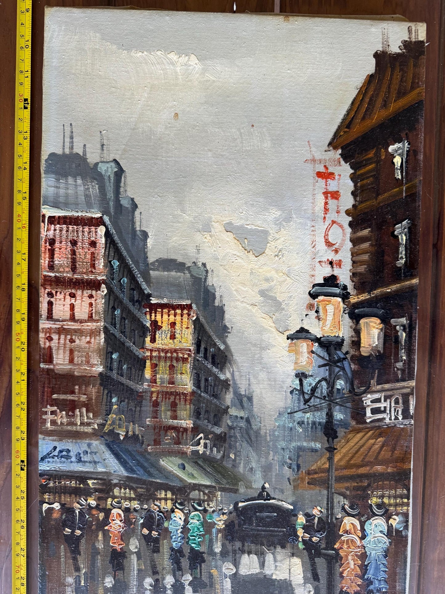 Signed Antonio DeVity Original Oil On Canva Paris City Street Scene Parisian Art