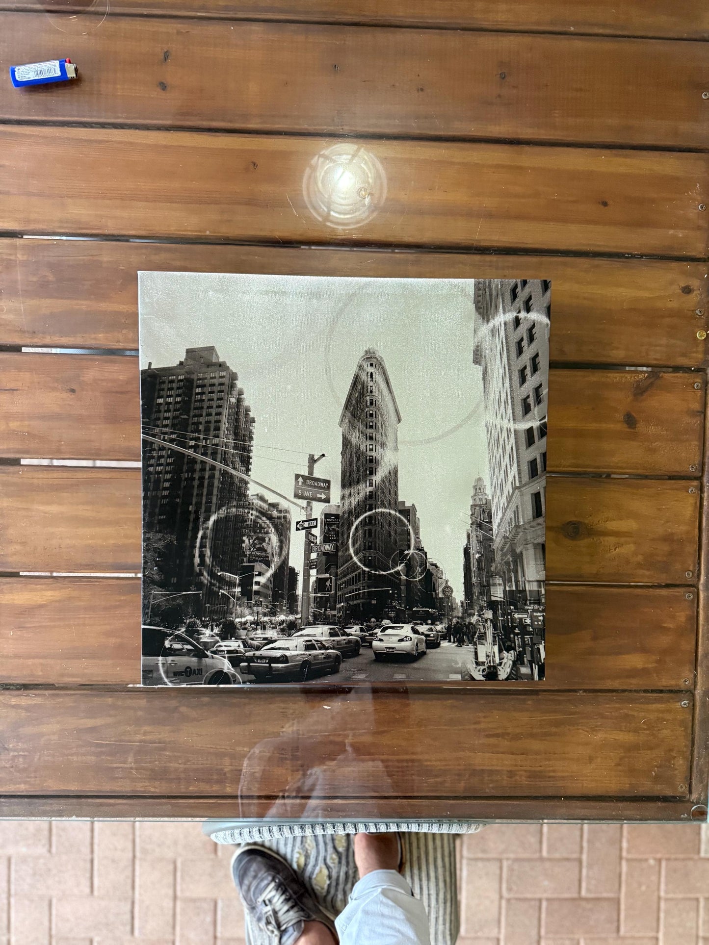 Flatiron Building New York City NY NYC Poster Canvas Metallic Black Grey WallArt