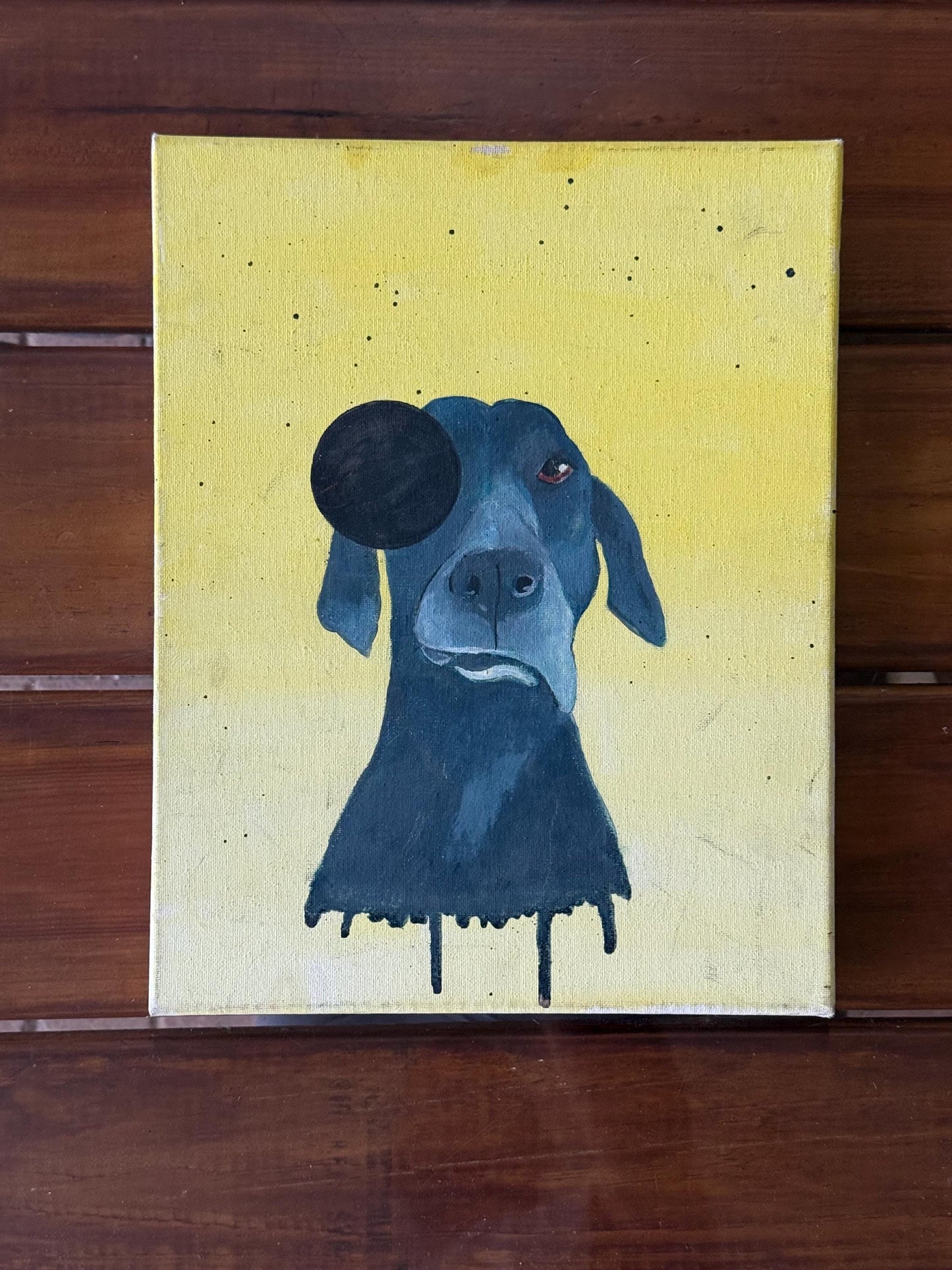A Painted Canvas Artist Original Artwork Dog Star Art Piece Short Haired Pointer