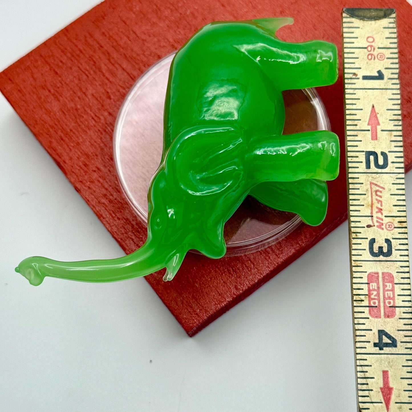 Antique Vintage Jade Hand Carved Elephant Figure Collector Display Piece