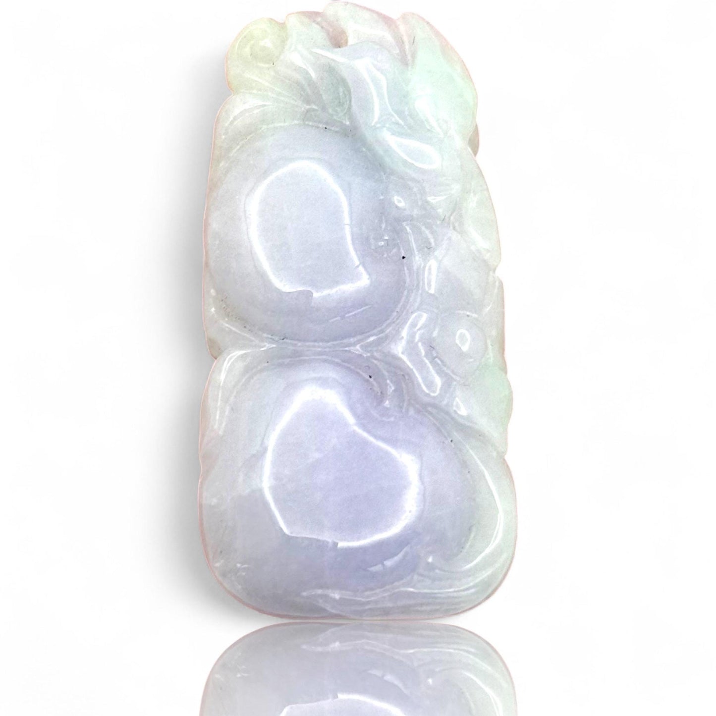 A Fine Icy Translucent White Lavender Jade Jadeite Asian Amulet Pendant Collect