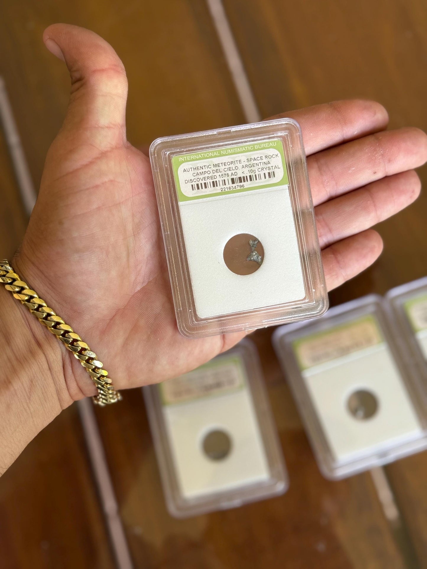 A Set of 5 Authentic Meteorite Space Rock Campo Del Cielo Discovered Crystal