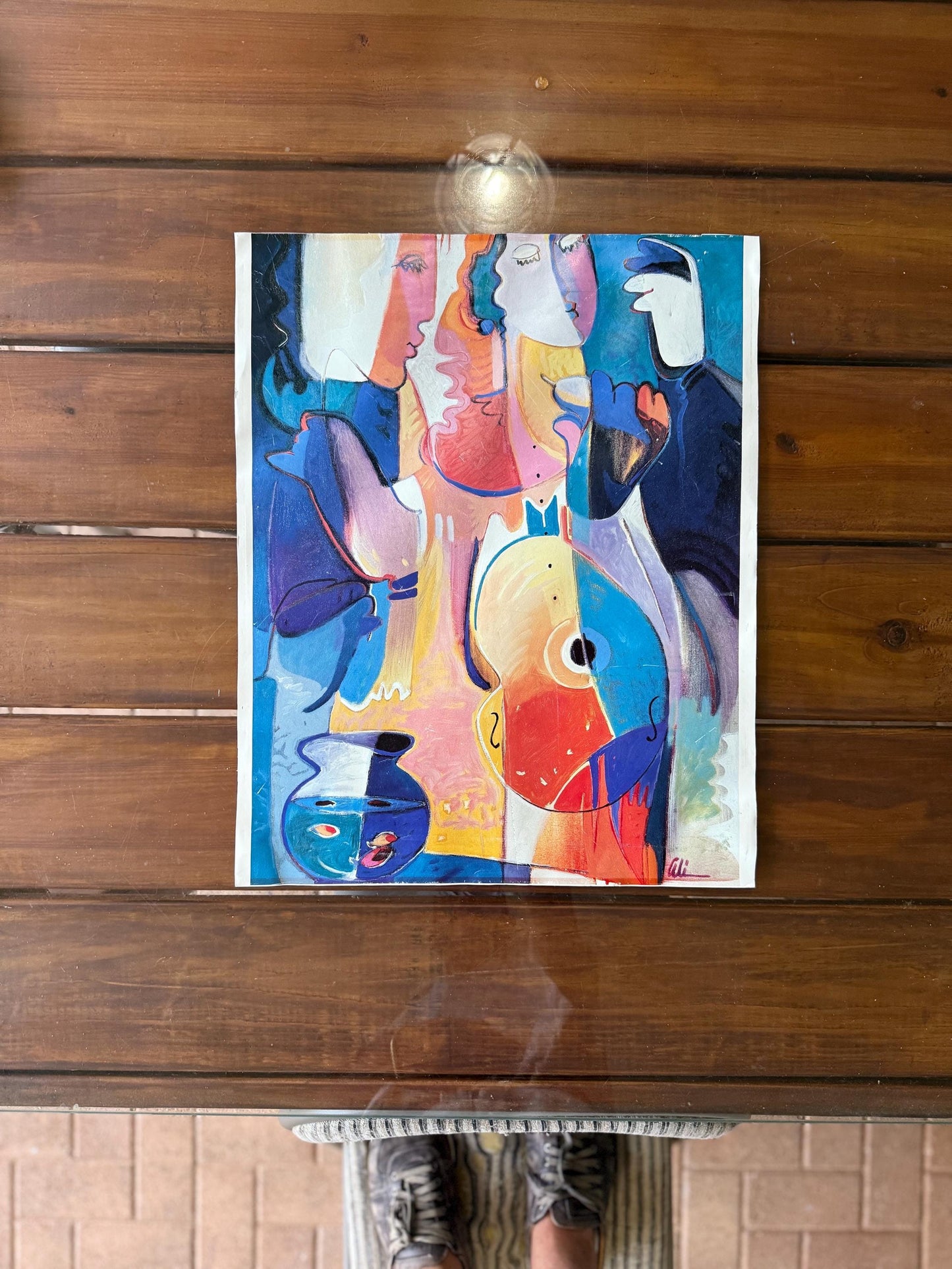 Las Olas Ali Golkar Signed Giclee Fine  art work Print Poster Lithograph Vintage