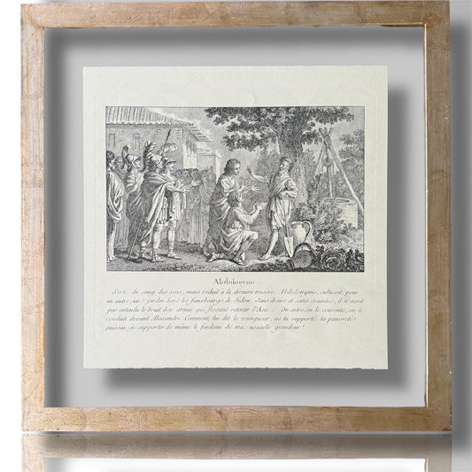 A Rare Baker Exclusive Rep Print Italian drawn by MONNET etched by DUFLOS junior