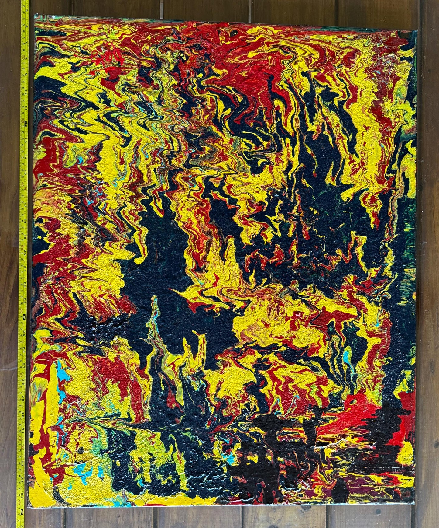 An Original Painted Canvas Art Signed By Kathy Linden Abstract Expressionist Art