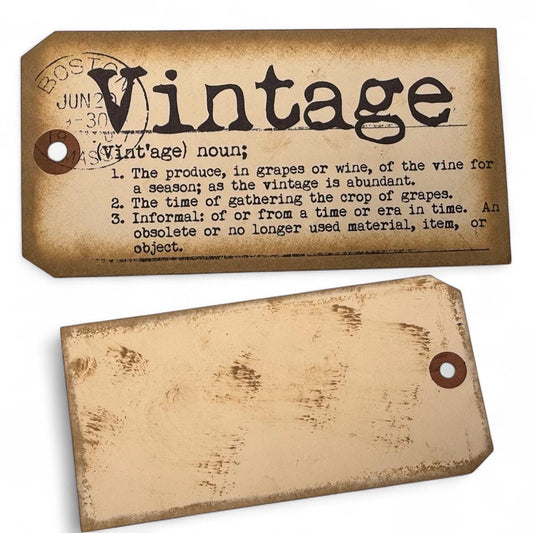 A Vintage Style Hang Tag Luggage Bag Card Tag