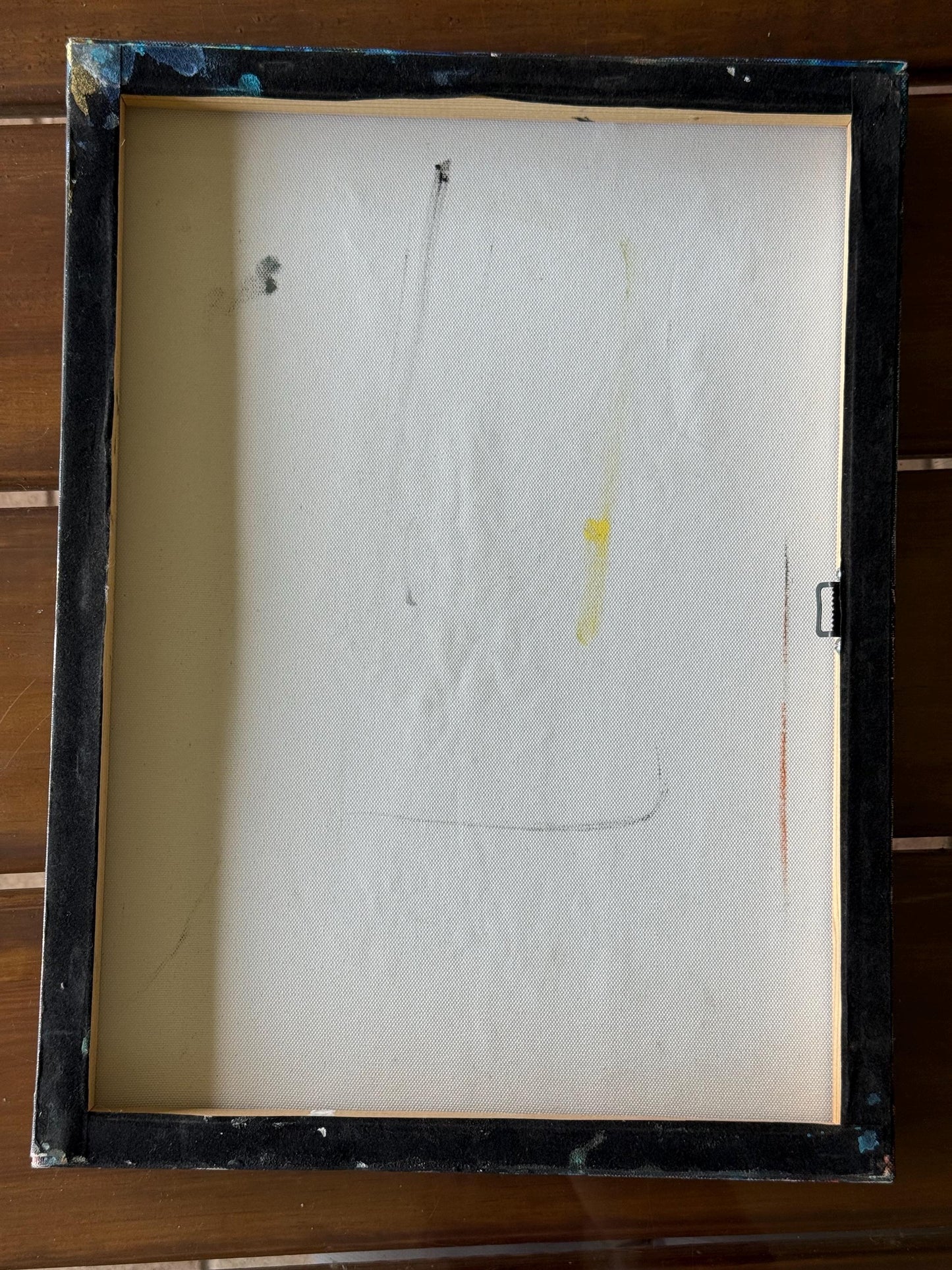 a signed ELI B original painted canvas artwork abstract art vibrant color sureal