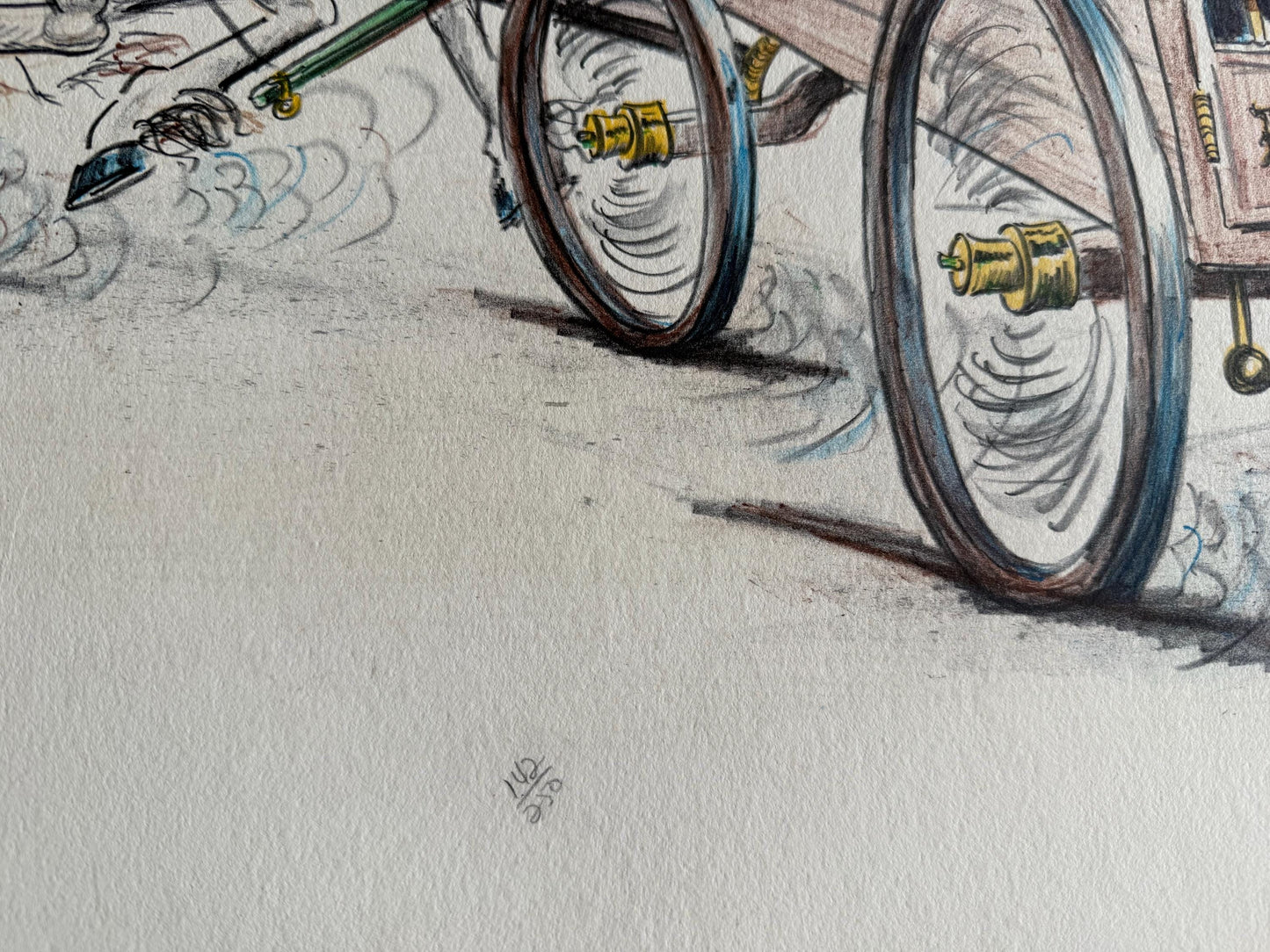 A Vtg Artist Original Signed Drawing Wayne Howell Numbered Art Nixon Godfather