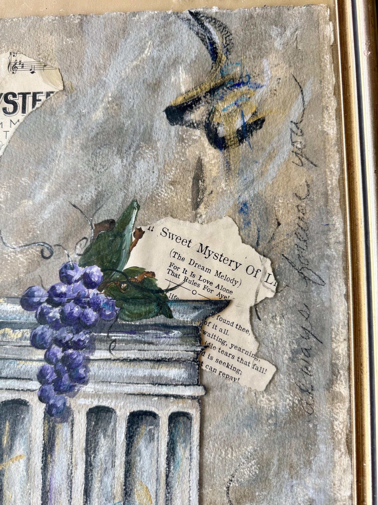 A Mixed Media Artwork Original Painting Sweet Mystery Vino Italiano Fine Art