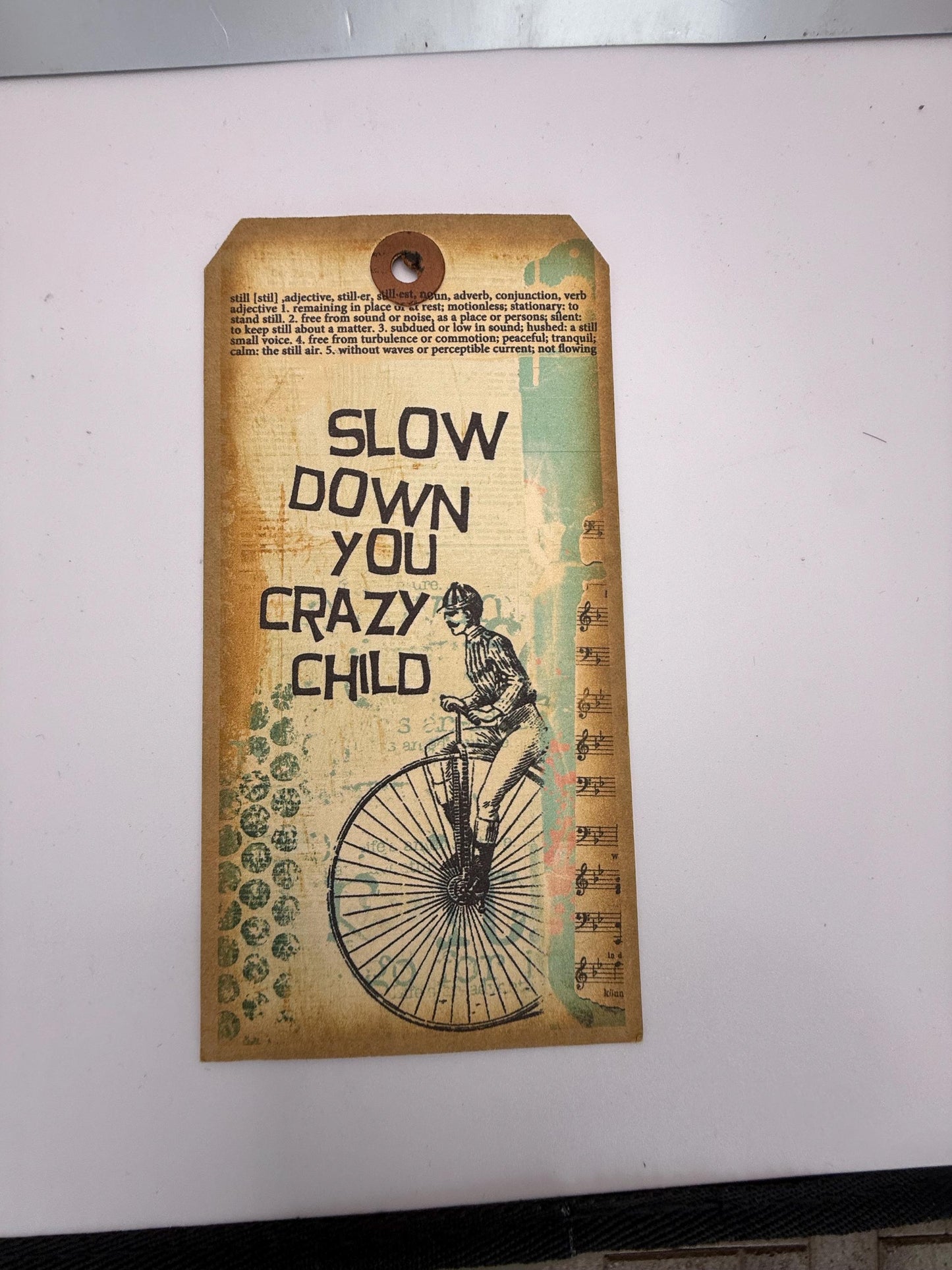 A Vintage Style Hang Tag Luggage Bag Card Tag