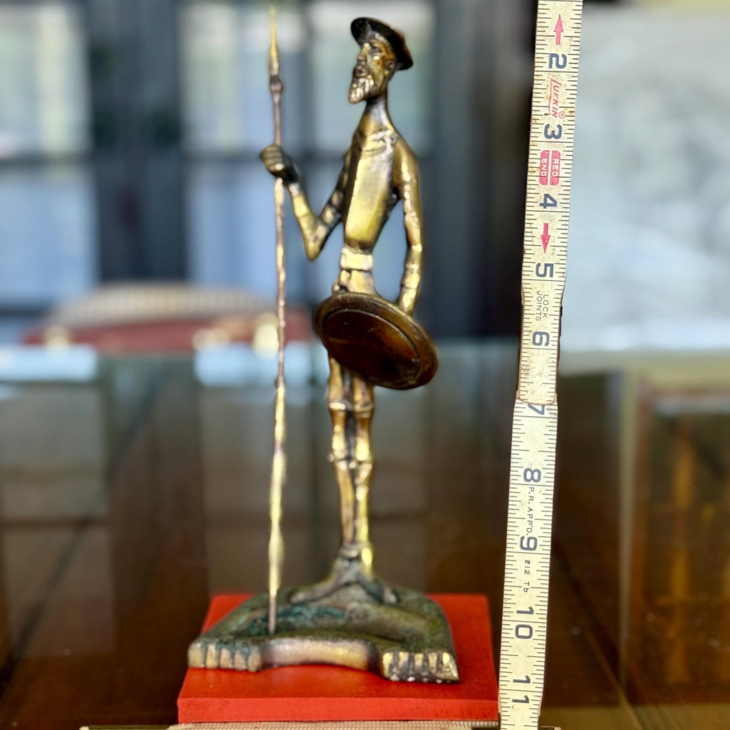 Antique Don Quixote Bronze Figurine from Chile Rare Handmade Art Sculpture Decor