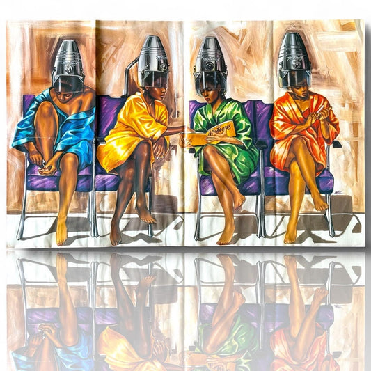 Vintage Hair Salon Art Poster, 5th Ave NYC Throwback