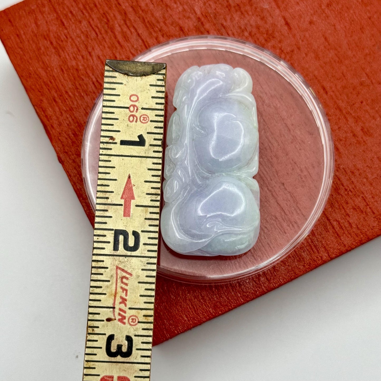 A Fine Icy Translucent White Lavender Jade Jadeite Asian Amulet Pendant Collect