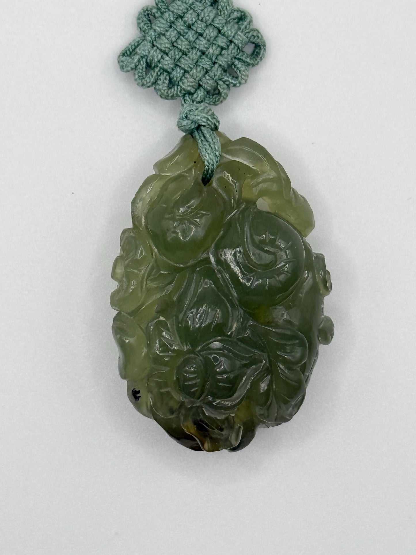 A Natural Fine Grade Green Jade Hand Carved Antique Asian Amulet Pendant Piece