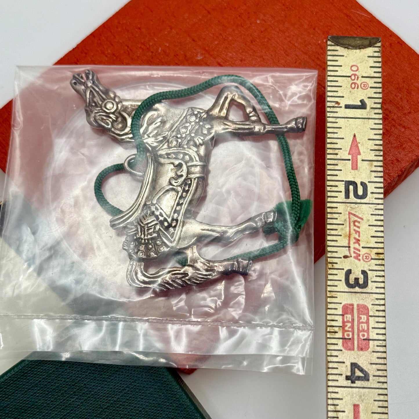 A Reed & Barton 1990 Carousel Horse Ornament 3rd Annual Edition Silver Vintage Art