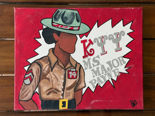 Female Officer Trooper Original Acrylic Painting Canvas Artwork Artist Signed