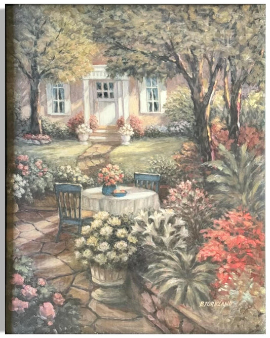 A Vintage print Framed Art By George Bjorkland 22x18” Gracious Atmosphere decor