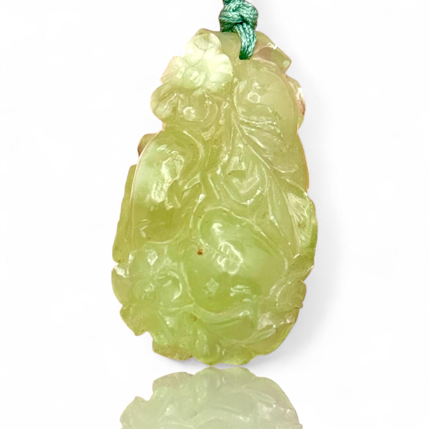 A Natural Fine Grade Green Jade Hand Carved Antique Asian Amulet Pendant Piece