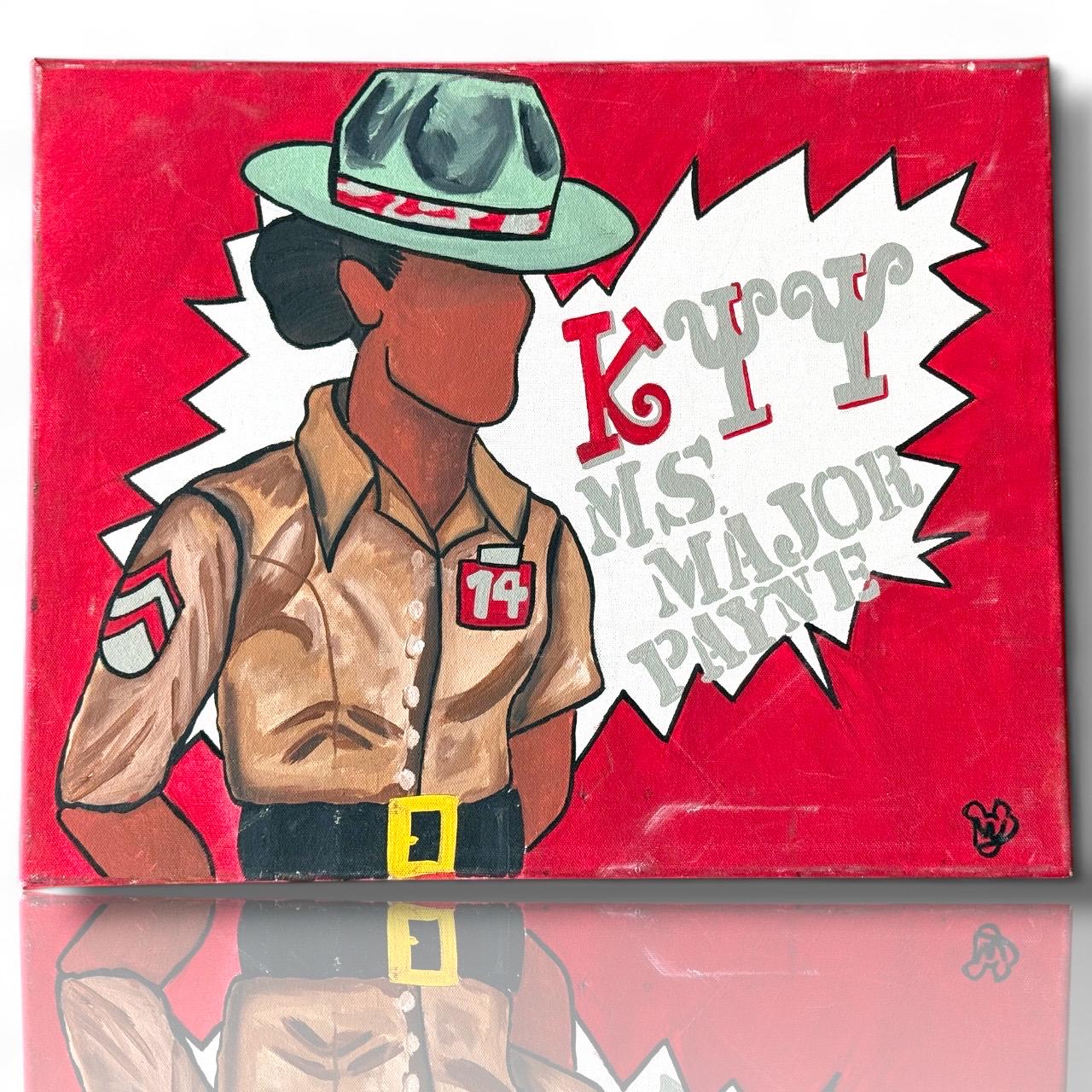Female Officer Trooper Original Acrylic Painting Canvas Artwork Artist Signed