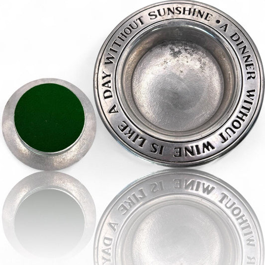 A Wilton Armetale Pewter Ice Coaster Dinner Wine Day Vintage Decor