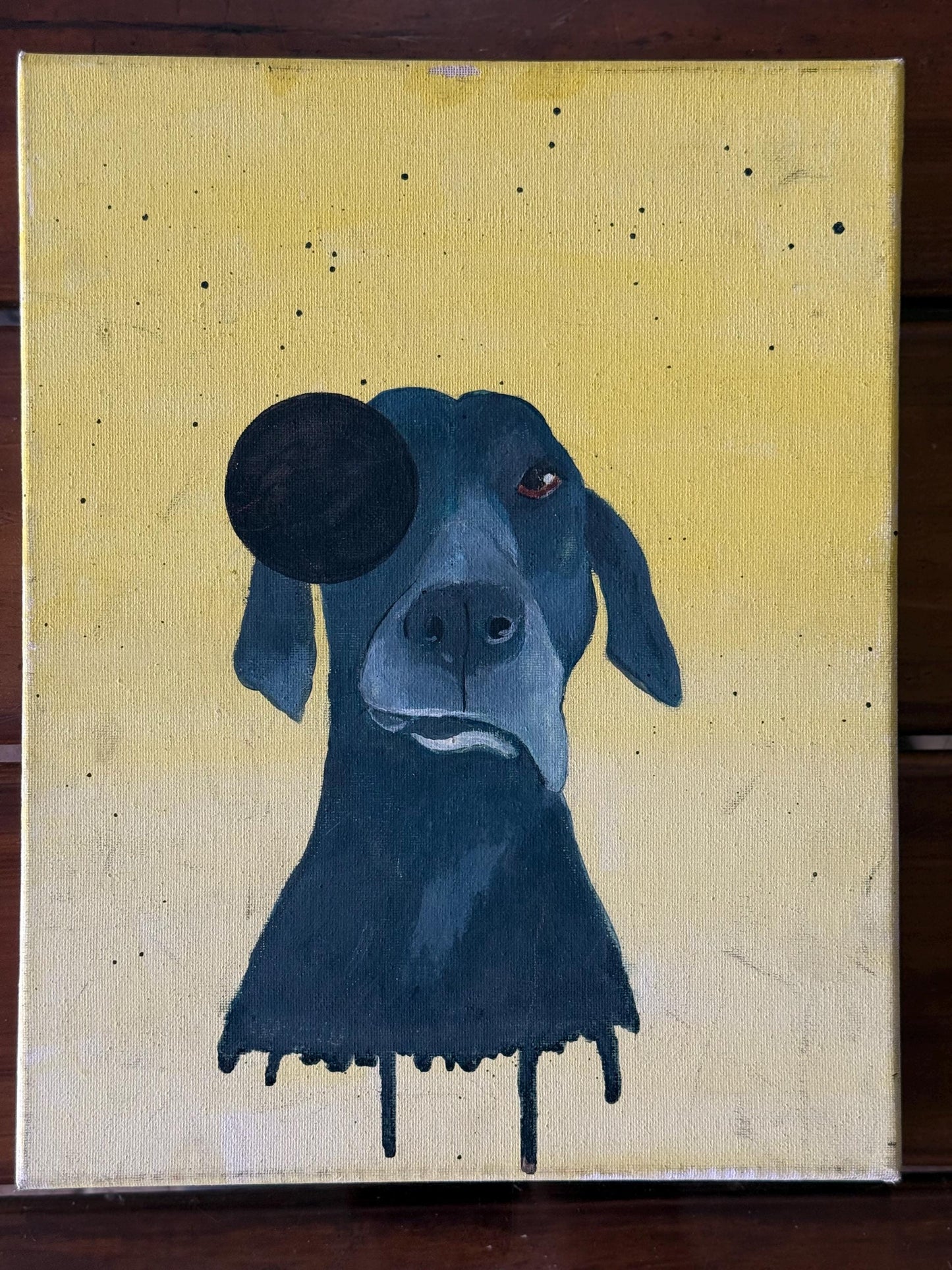 A Painted Canvas Artist Original Artwork Dog Star Art Piece Short Haired Pointer