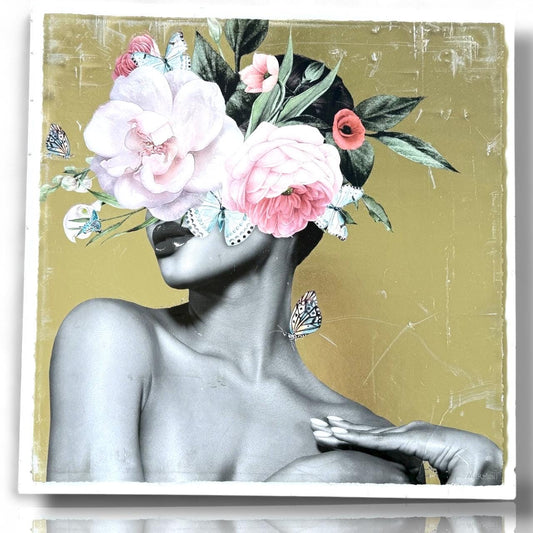 A Marmont Hill I Like You Chrome Painting Flower Floral Crown Artist Artwork Art