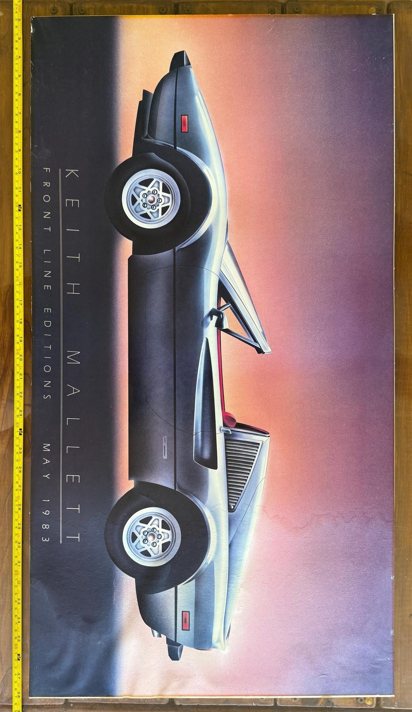 Vintage Ferrari 308 GTB Keith Mallett Front Line Editions May 1983 Poster