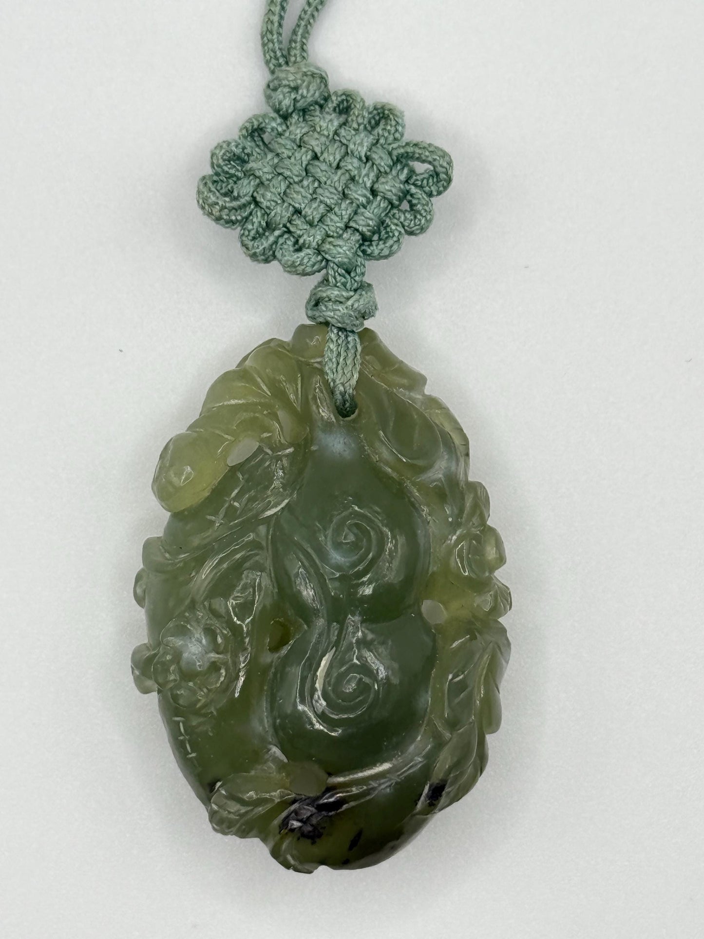 A Natural Fine Grade Green Jade Hand Carved Antique Asian Amulet Pendant Piece