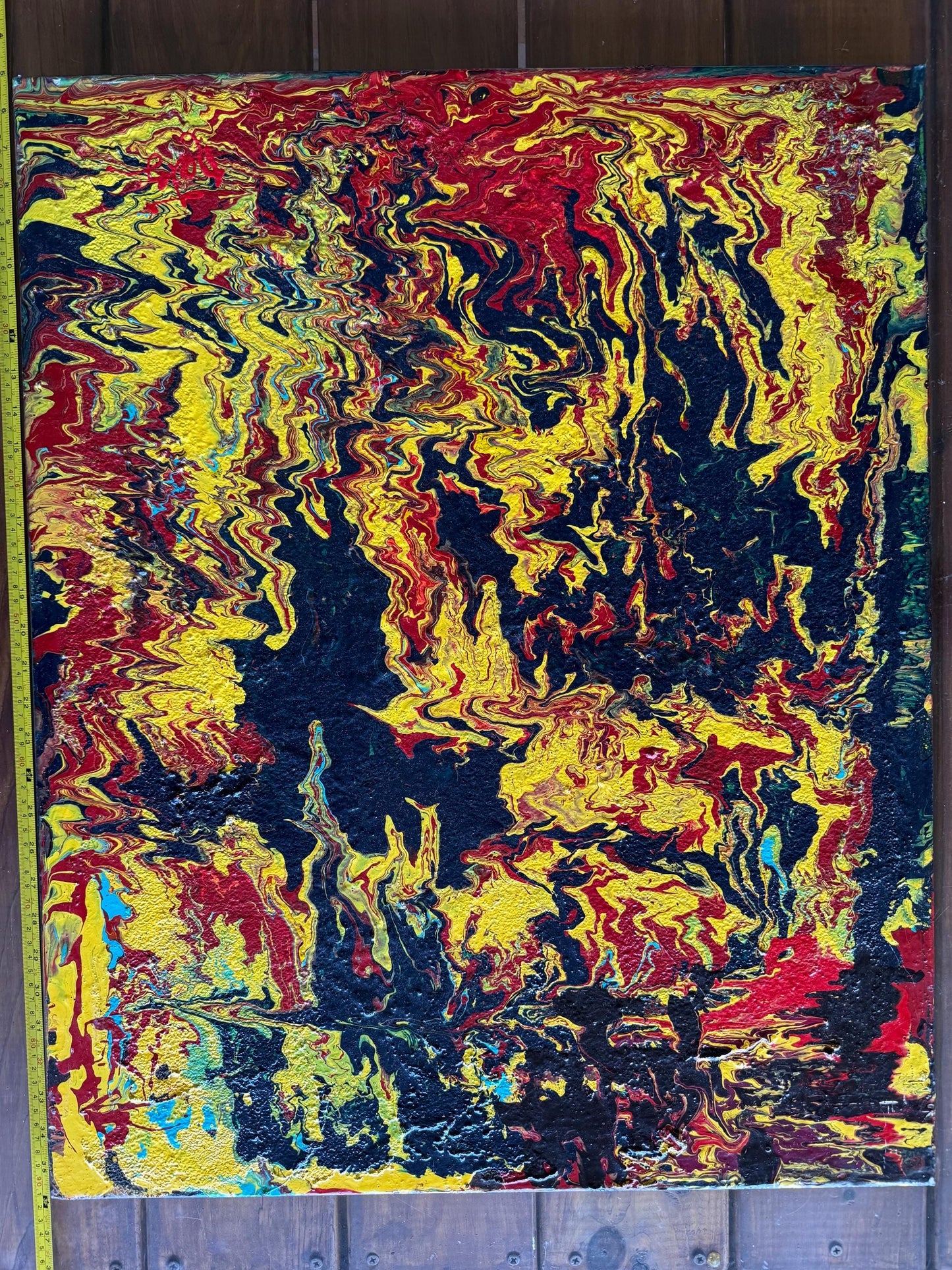 An Original Painted Canvas Art Signed By Kathy Linden Abstract Expressionist Art