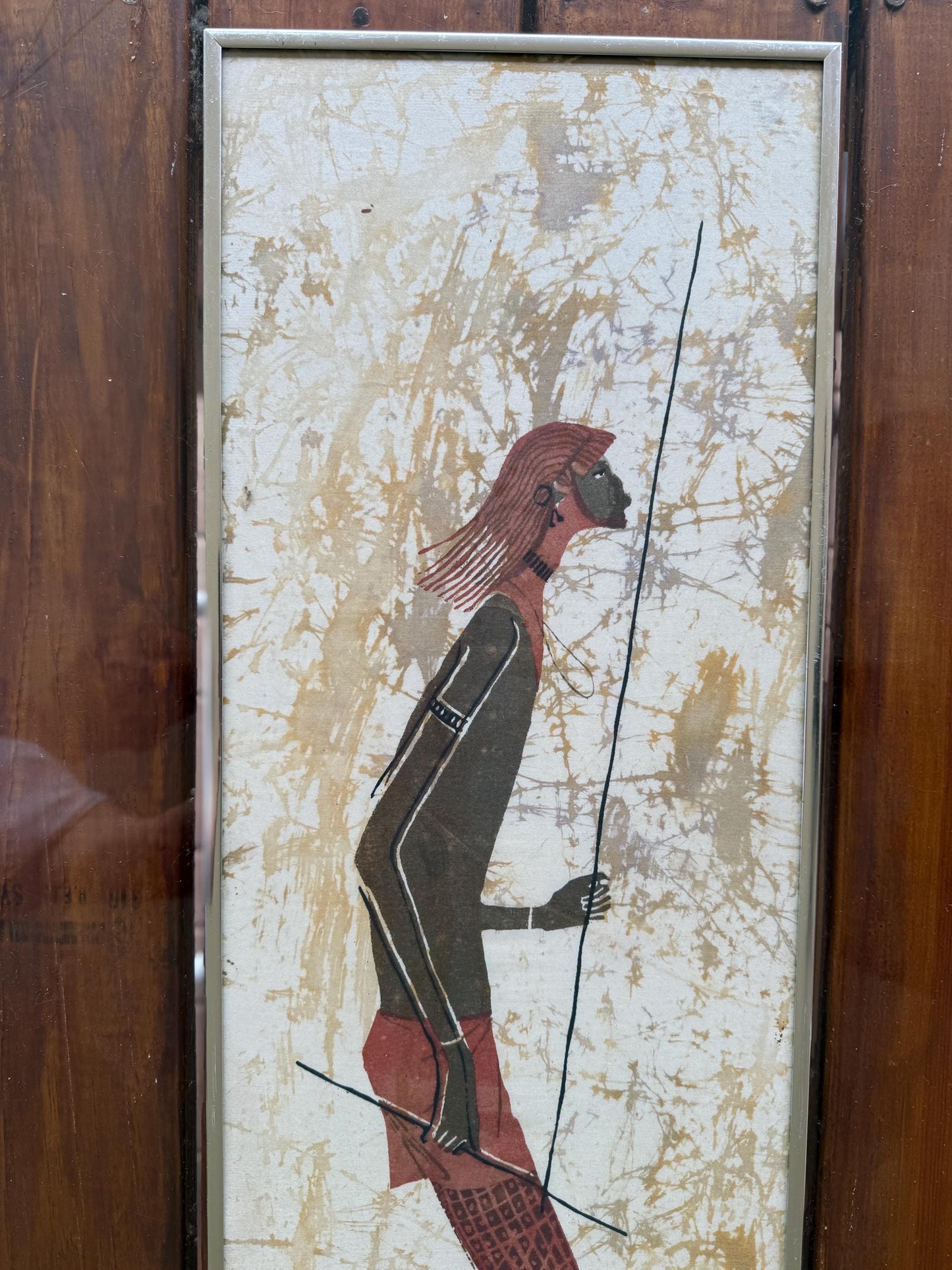 Original Hand Painted Silk Fabric Cloth African Batik Art Signed Robin Anderson