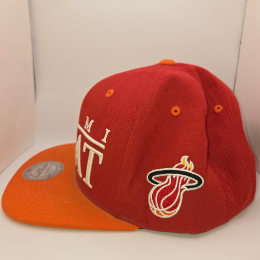 Miami Heat Mitchell & Ness Snapback Vintage Cap NBA Hat Hardwood Classics
