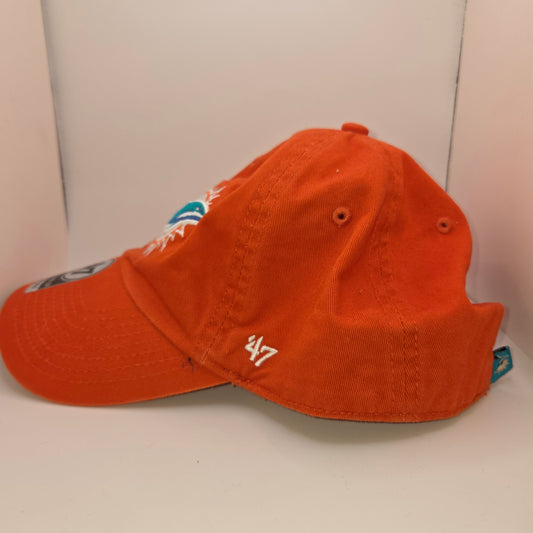 Miami Dolphins NFL '47 Brand Clean Up Adjustable Strapback Orange Hat Cap