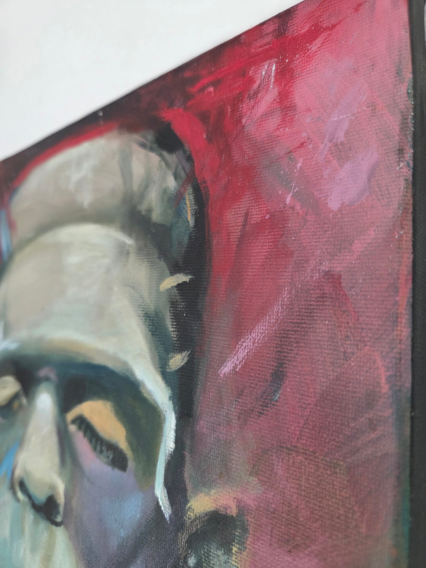 Original Frankenstein's Monster Acrylic Painting Boris Karloff Horror Art Canvas