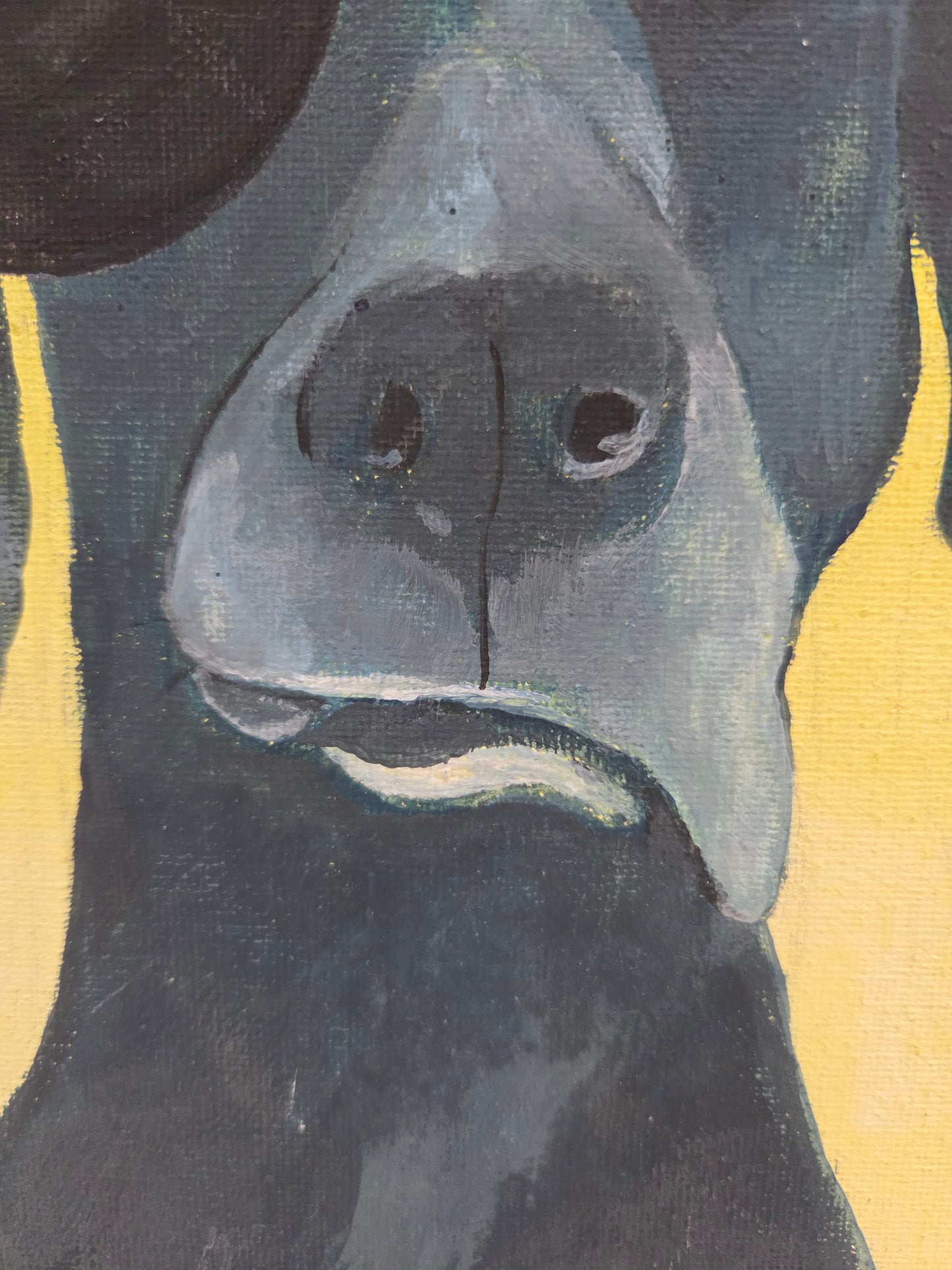 Original Painting On Canvas Dog Black Lab Great Dane Pointer Artwork Paw Pet Art