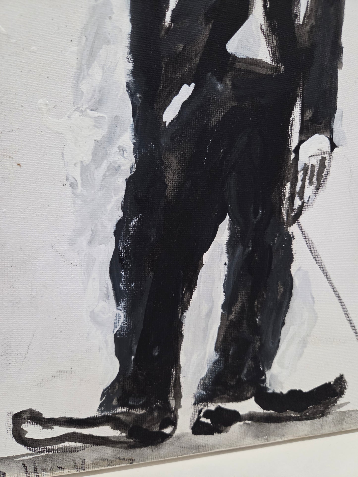 Original Painting On Canvas Charlie Chaplin Artwork Signed Art Film Decor 1 of 3