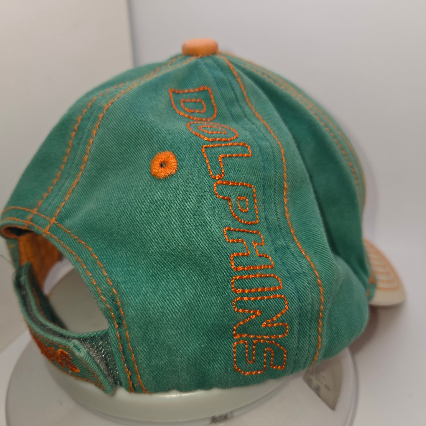 Vintage Miami Dolphins NFL Reebok Hat Cap Green Beige