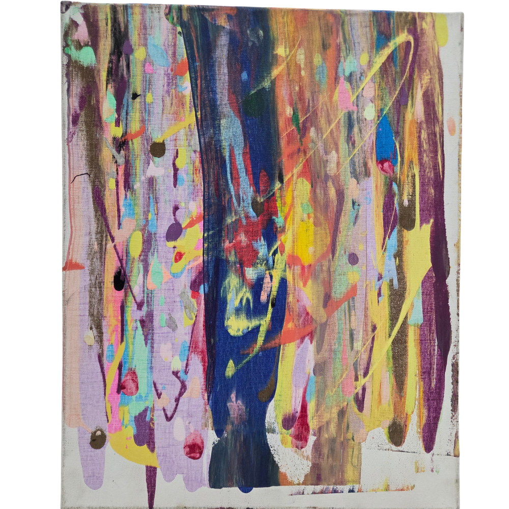 Original Abstract Painting On Canvas Modern Vibrant Colorful Drip Wall Art Decor