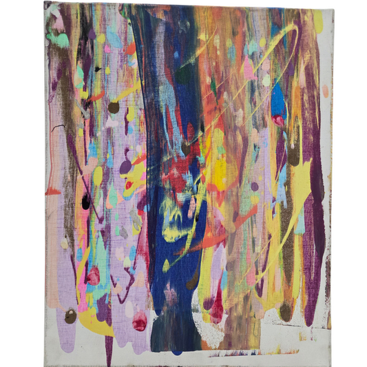Original Abstract Painting On Canvas Modern Vibrant Colorful Drip Wall Art Decor