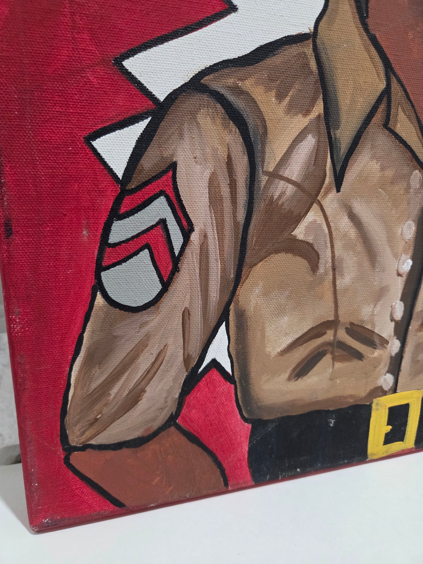 Original Female Drill Sergeant Instructor Officer Trooper Painting on Canvas Art