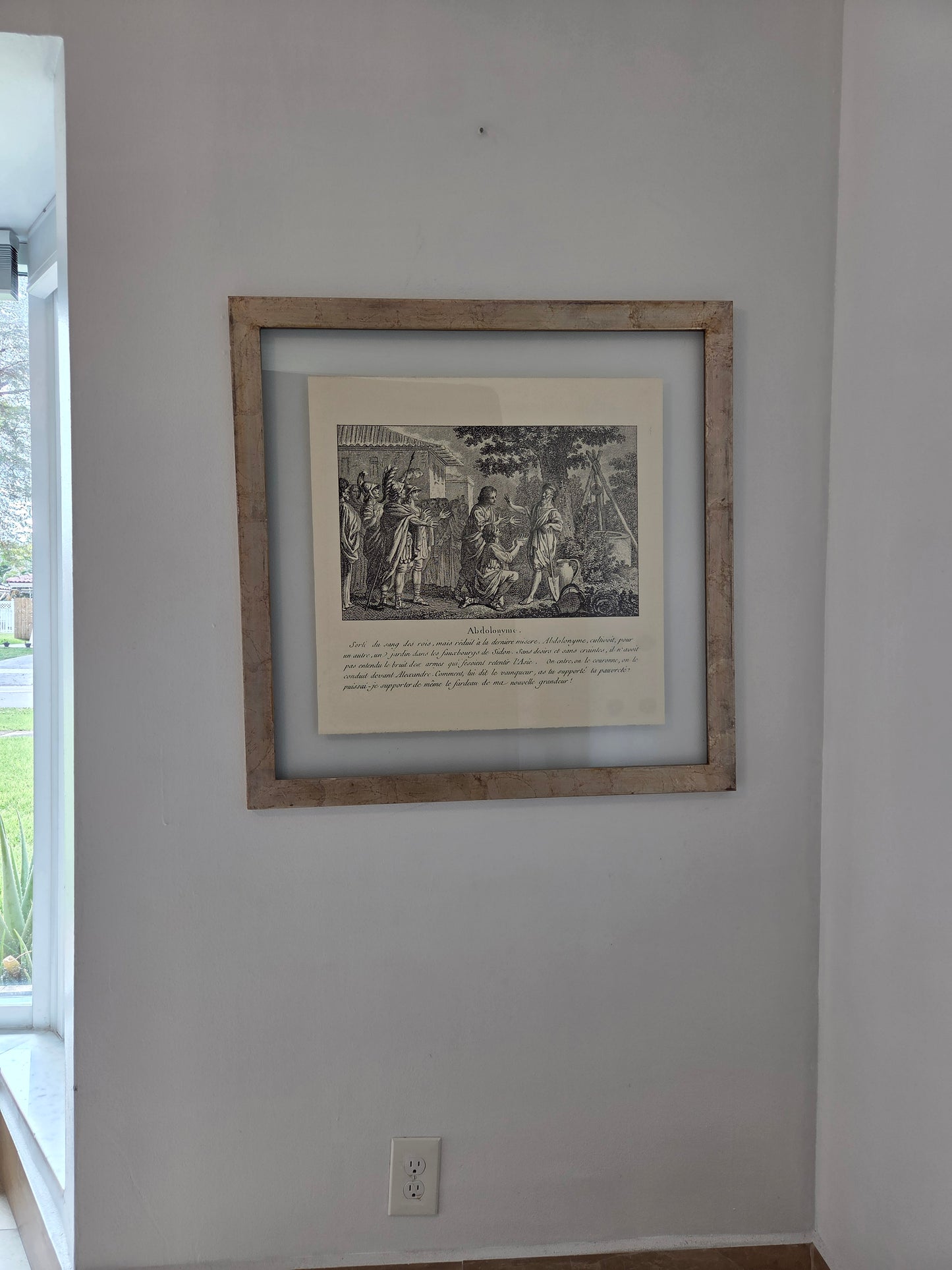 French Historical Engraving “Abdolonyme” After Monnet & Duflos 1785 Classical Scene Baker Reproduction Print Framed