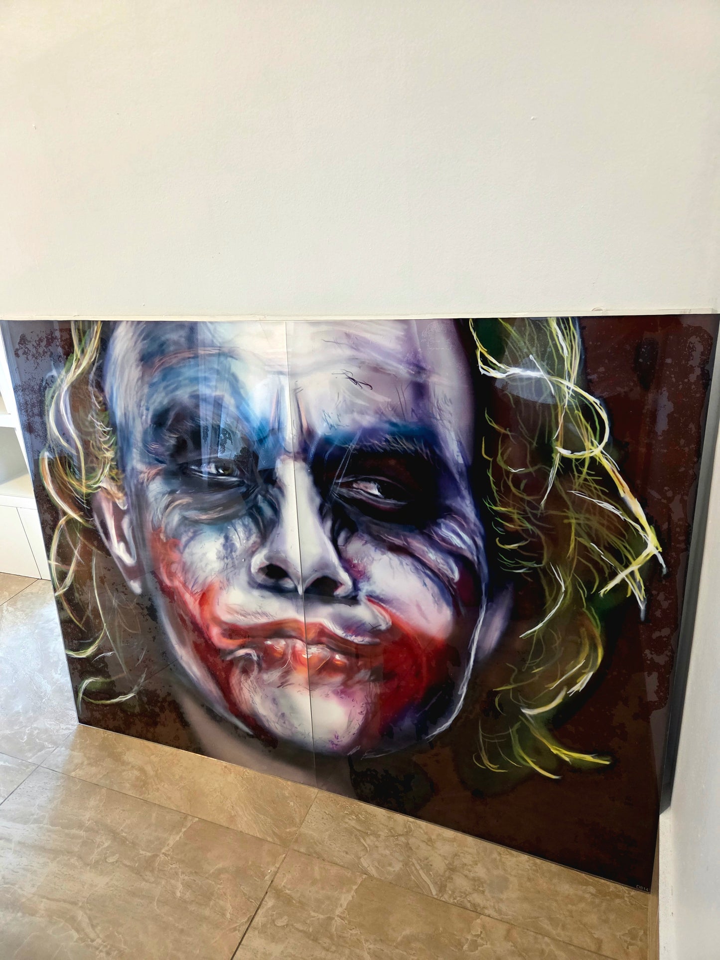 Large Joker Pop Art Wall Art Comic Villain Portrait Batman Inspired Contemporary
