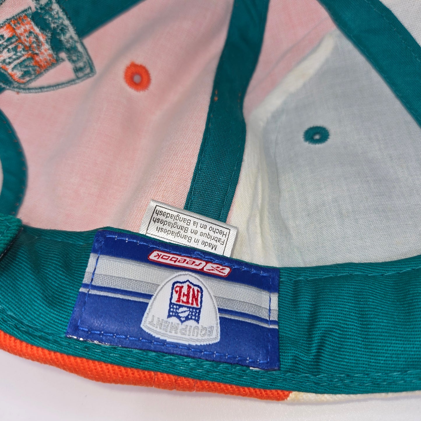 Vintage Miami Dolphins Baseball Cap Hat Reebok Official NFL Equipment Adjustable
