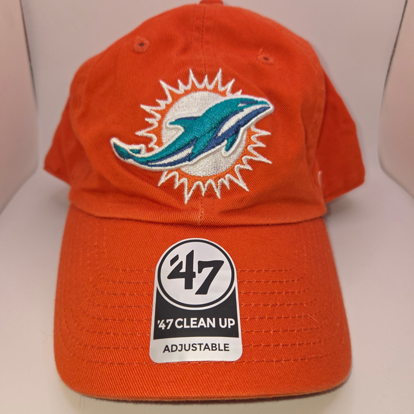 Miami Dolphins NFL '47 Brand Clean Up Adjustable Strapback Orange Hat Cap