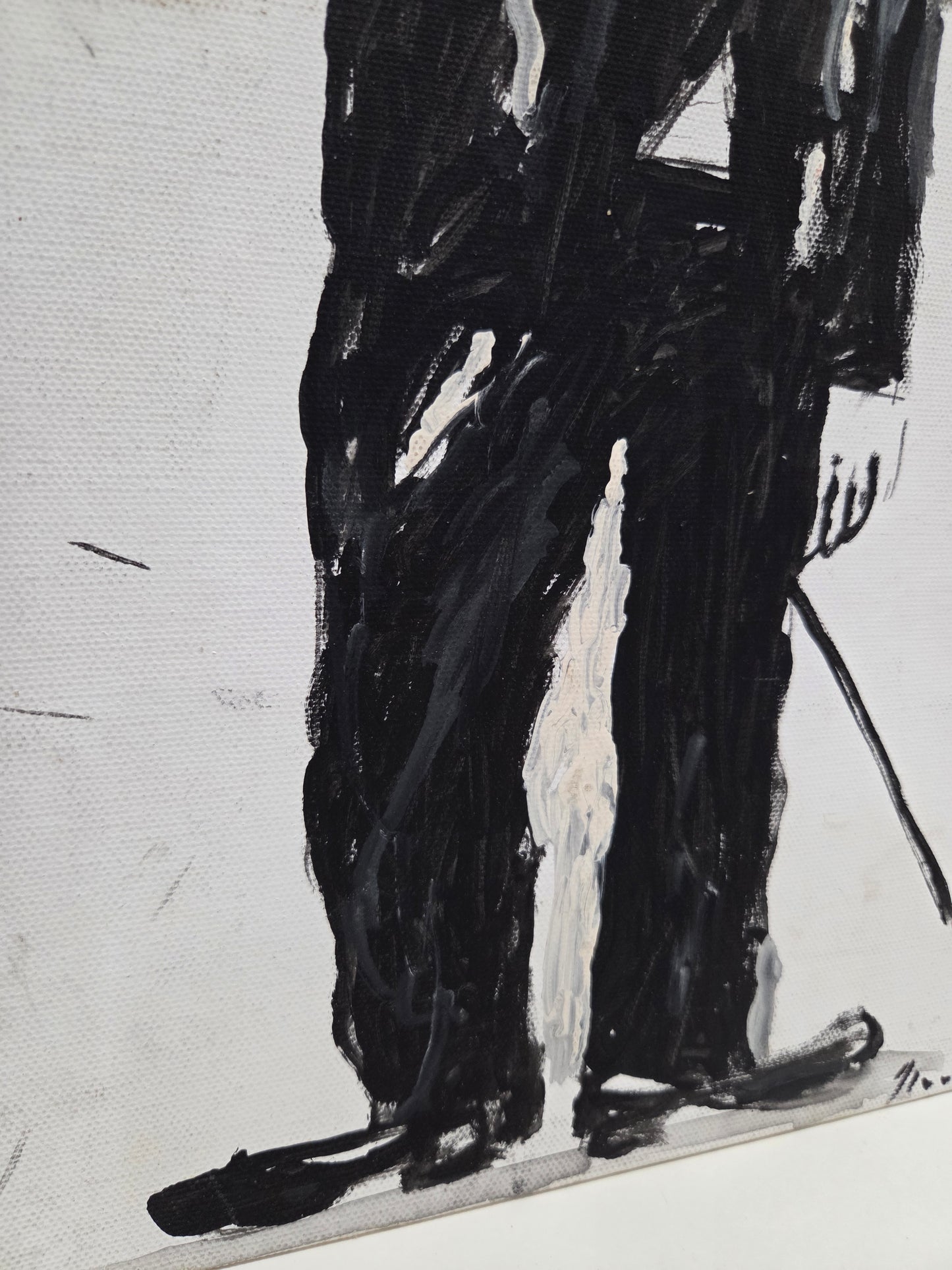 Original Painting On Canvas Charlie Chaplin Artwork Signed Art Film Decor 3 of 3