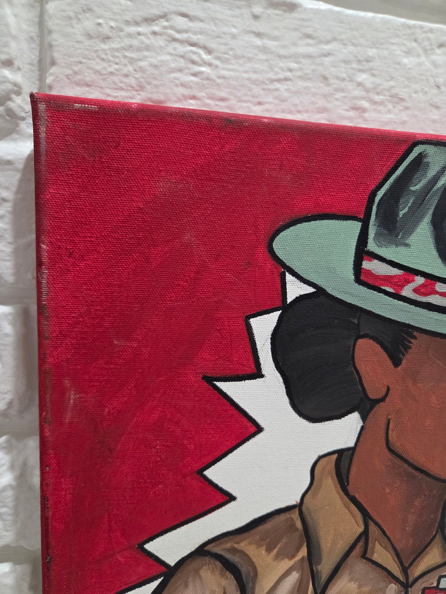 Original Female Drill Sergeant Instructor Officer Trooper Painting on Canvas Art