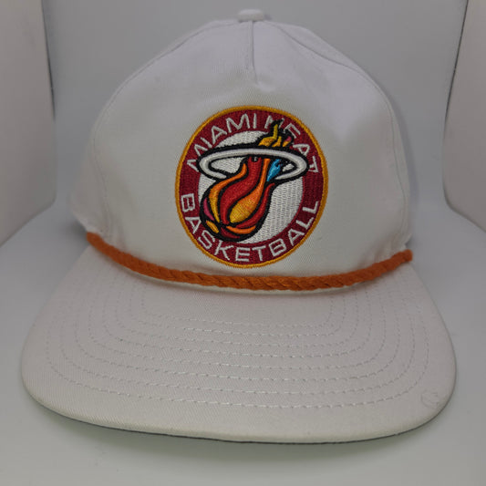 Miami Heat Basketball New Era The Golfer Snapback NBA Hat Vintage Cap White City (Copy 2)