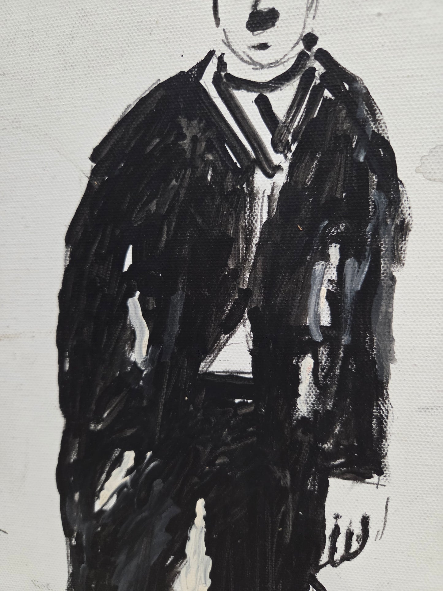 Original Painting On Canvas Charlie Chaplin Artwork Signed Art Film Decor 3 of 3