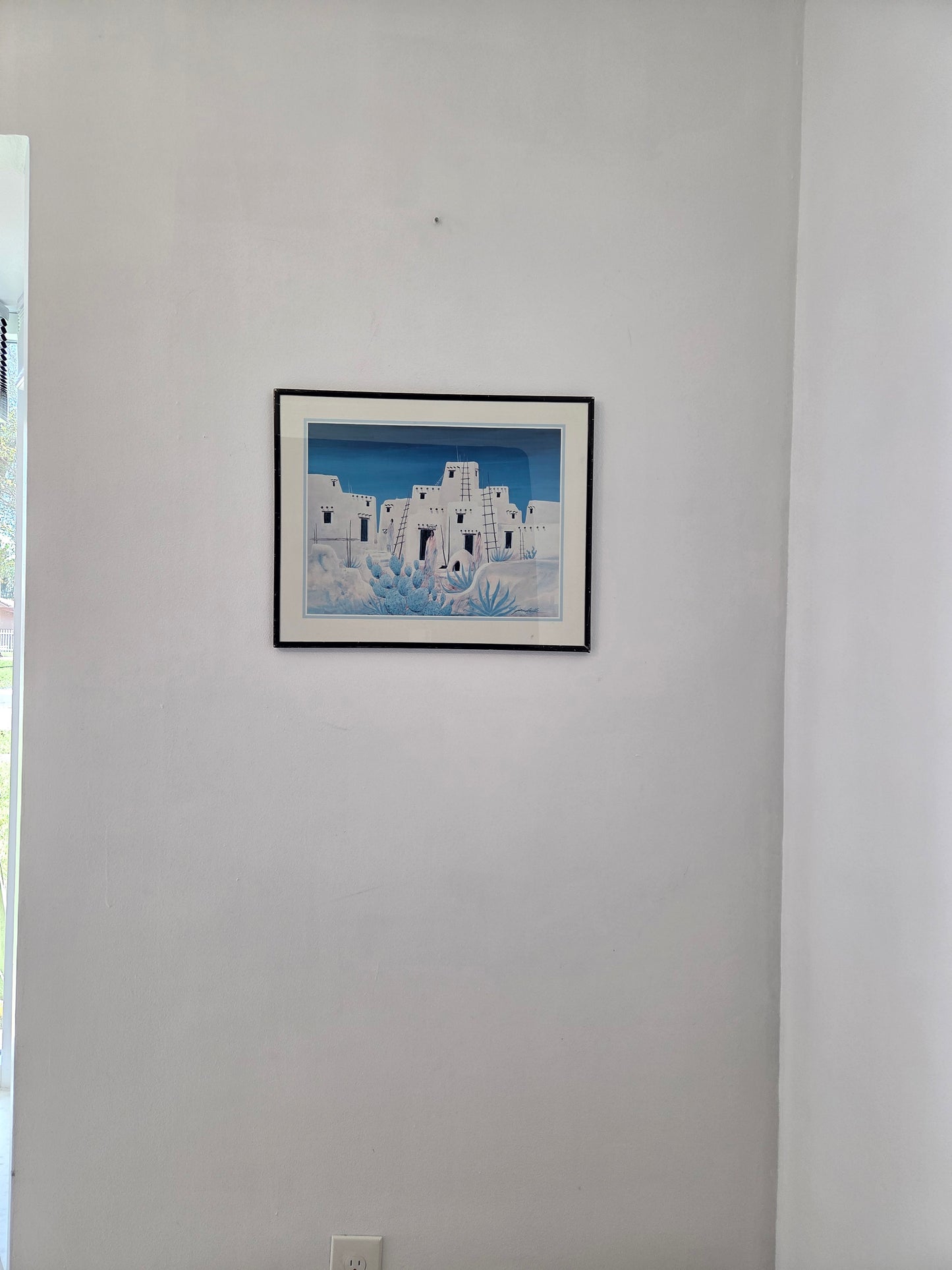 Southwestern Desert Adobe Pueblo Native Boho Blue Jim Prindiville Wall Art Print