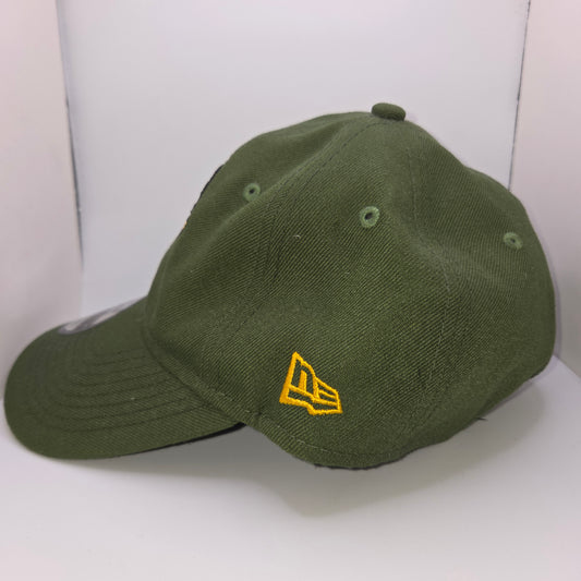 New Era 9Twenty Adjustable Cap Hat Lion Judah Rasta Olive Green Yellow Logo